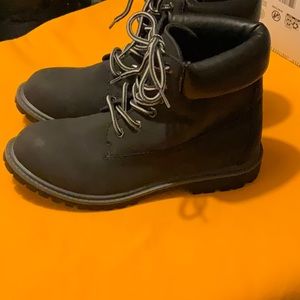 UNION BAY Macon Black ManMade Combat/Work Lace Up Boots Size 10, NWOB